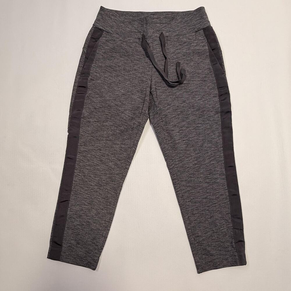 Athleta Pants Womens SP Gray Jogger Knit Elastic Waist Zip Pocket Stretch Ankle